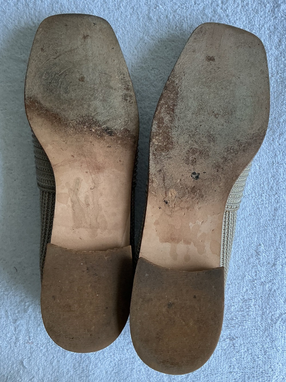 Stuart Weitzman Taupe Raffia Tassel Slip-Ons - Picture 15 of 15